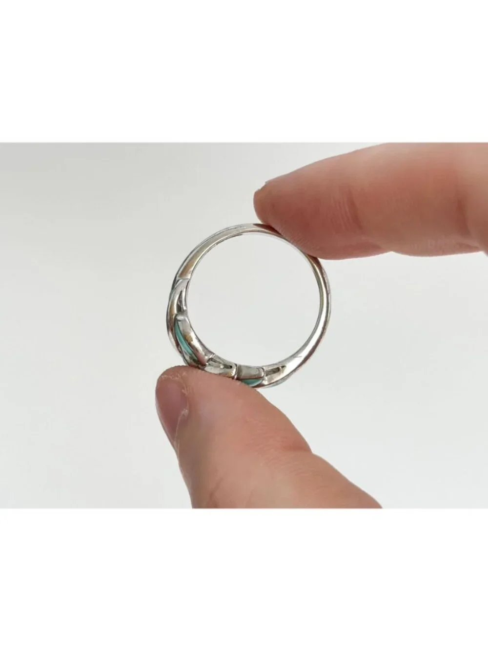 Southwest Sleeping Beauty Turquoise Sterling Silver 925 Vintage Ring - sz 9